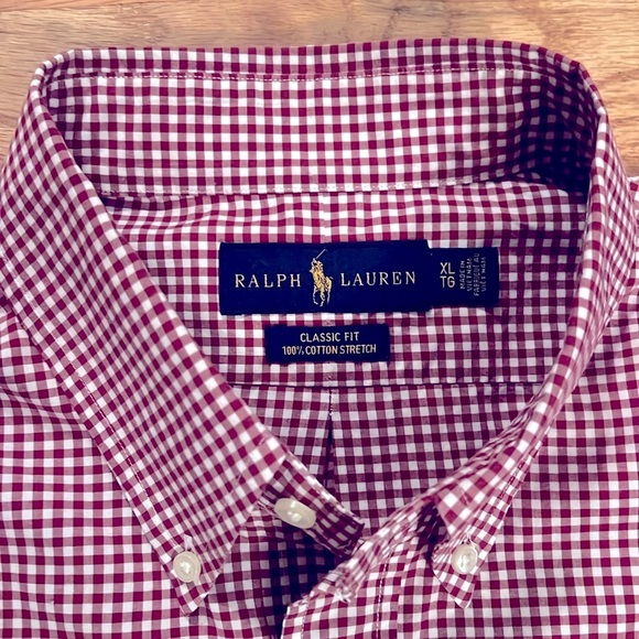 Ralph Lauren Men's Red Checkered Shirt XL TG
Classic Fit 100% Cotton Stretch - Picture 3 of 6